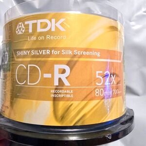 TDK Shiny Silver CD-R 52x 80min 700MB